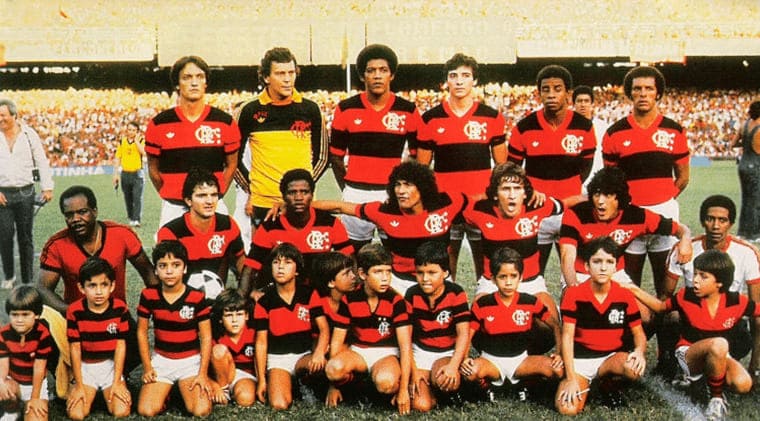 Jogadores do Flamengo, um time com mais de um século de história
