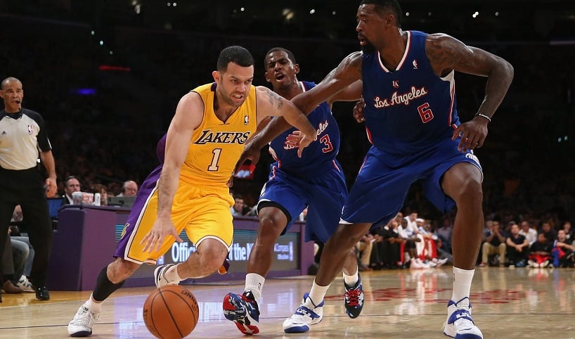 Jogo de basquete entre os Lakers e Los Angeles Clippers