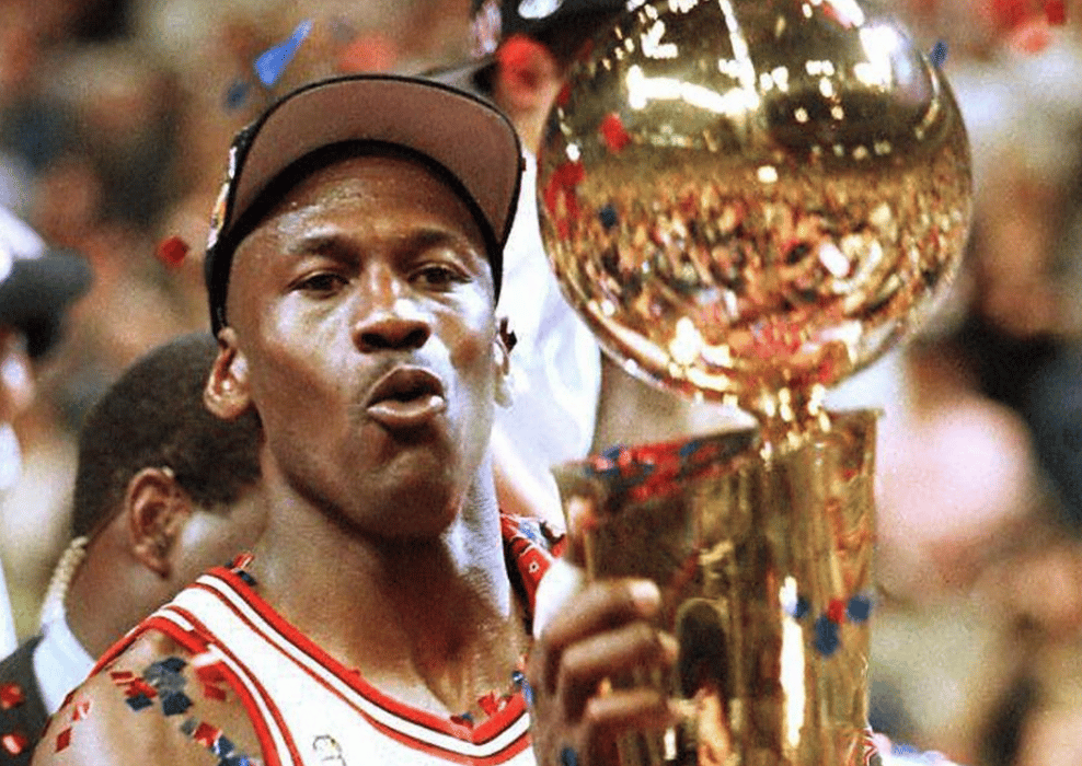 imagem de michael jordan, o melhor jogador da NBA